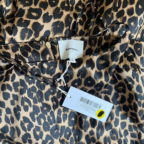 Brand new NWT sold out! Reformation Selah silk leopard print maxi dress 6-8 - Picture 10 of 11
